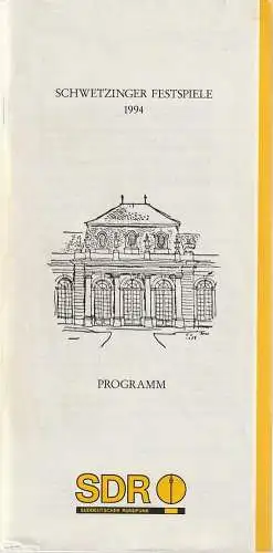 Schwetzinger Festspiele, Wolfgang Ludewig: Programmheft SCHWETZINGER FESTSPIELE 1994. 