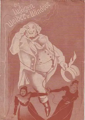 Städtische Theater Leipzig: Theaterzettel Otto Nicolai DIE LUSTIGEN WEIBER VON WINDSOR 11. Juni 1953. 