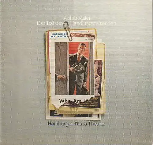 Thalia Theater Hamburg, Boy Gobert, Erika Gesell, Margret Mieruch, Holger Matthies, Hans Meyer-Veden ( Probenfotos ): Programmheft Arthur Miller DER TOD EINES HANDLUNGSREISENDEN Thalia Theater  1980. 