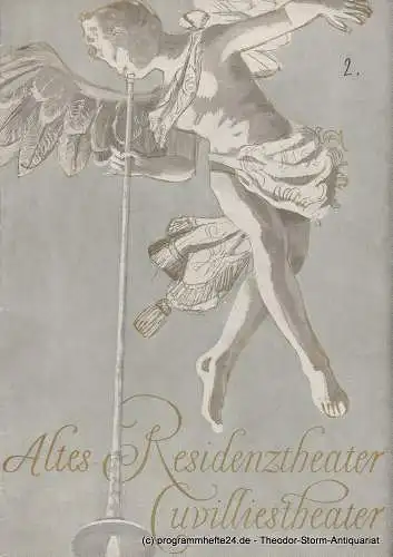 Altes Residenztheater ( Cuvillies-Theater ), Bayerisches Staatsschauspiel, Helmut Henrichs, Wolfgang Kirchner: Programmheft DON JUAN. Altes Residenztheater Cuvillies-Theater 1962. 