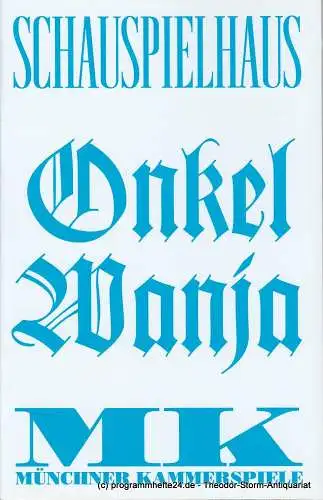 Münchner Kammerspiele, Johan Simons, Julia Lochte: Programmheft Onkel Wanja von Anton Tschechow Münchner Kammerspiele 2013. 