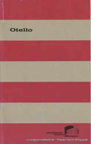 Städtische Bühnen Münster, Wolfgang Quetes, Matthias Heilmann, Alexandra Jacob: Programmheft OTELLO Dramma lirico von Giuseppe Verdi. Premiere 3. September 2005, Großes Haus. 