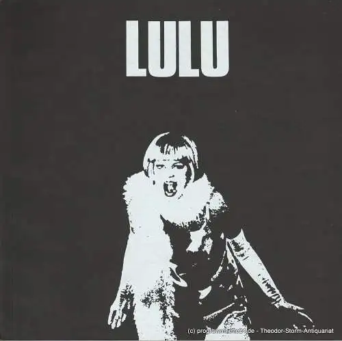 Teatro Regio Torino, Piero Robba: Programmheft LULU di Alban Berg nella Lettura Fotografica di Mavi Cappa Bava. 