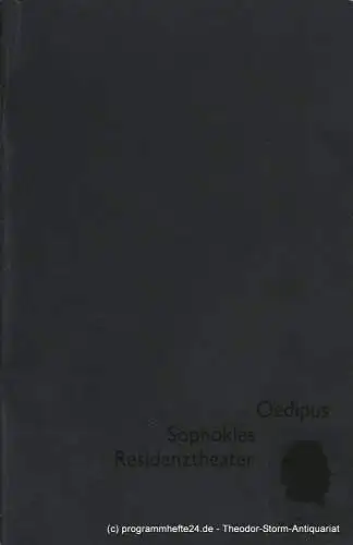 Bayerisches Staatsschauspiel, Eberhard Witt, Joachim Klement: Programmheft Oedipus von Sophokles. Premiere 18. Juni 1994 im Residenztheater Spielzeit 1993 / 94 Nr. 14. 