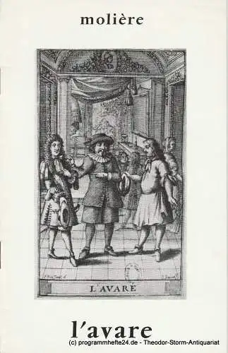 theatre de bourgogne, Jacques Fornier: Programmheft l´avare. Moliere. theatre de bourgogne 1961. 