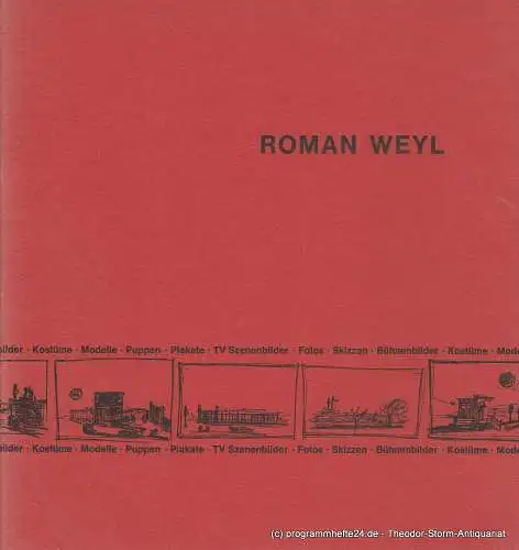 Theater Museum München, Clara Ziegler Stiftung, Hofgartenarkaden: Ausstellung Roman Weyl 14. November 1969 bis 15. Januar 1970. 
