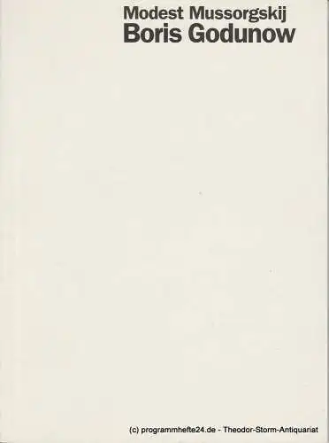 Staatsoper Stuttgart, Klaus Zehelein, Helga Utz, Katrin Dietrich: Programmheft Boris Godunow. Premiere 22. Januar 1997 Spielzeit 1996 / 97 Heft 33. 