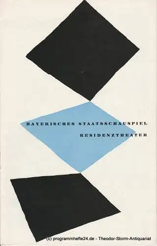 Bayerisches Staatsschauspiel, Residenztheater, Walter Haug: Programmheft Die portugalesische Schlacht Residenztheater 1959. 