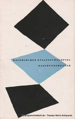 Bayerisches Staatsschauspiel, Residenztheater, Walter Haug: Programmheft Neuinszenierung TARTUFFE. Komödie von Moliere. 5. November 1955. 