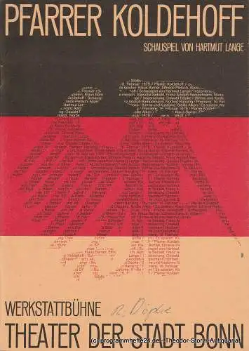 Theater der Stadt Bonn, Hans-Joachim Heyse, Egon Kochanowski, Ansgar Haag: Programmheft Erstaufführung Pfarrer Koldehoff. Premiere 16. Februar 1979 Werkstattbühne. 