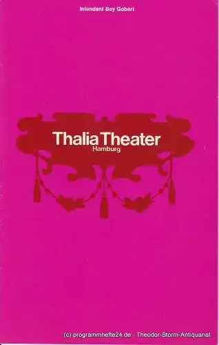 Thalia Theater Hamburg, Boy Gobert, Gerhard Blasche, Hannelore Gerber, Rosemarie Clausen ( Szenenfotos ): Programmheft Gespenster von Henrik Ibsen Thalia Theater 1970. 