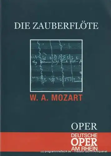 Deutsche Oper am Rhein, Theatergemeinschaft Düsseldorf-Duisburg, Tobias Richter: Programmheft Die Zauberflöte Wolfgang Amadeus Mozart Deutsche Oper am Rhein 2004. 