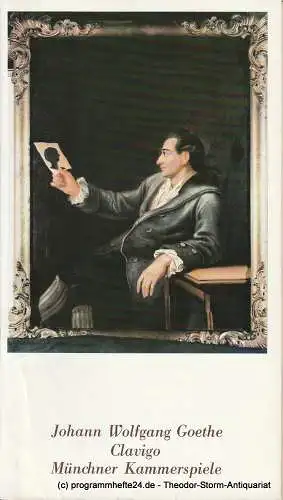 Münchner Kammerspiele, Hans-Reinhard Müller, Wolfgang Zimmermann: Programmheft CLAVIGO Münchner Kammerspiele 1979. 