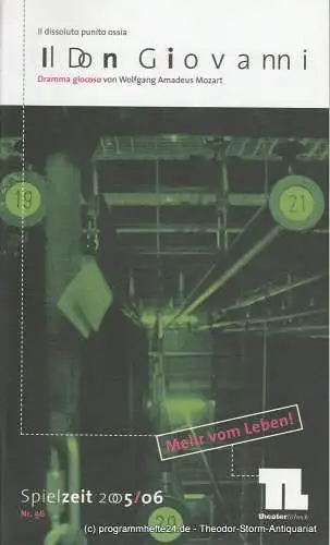 Theater Lübeck, Marc Adam, Katharina Kost: Programmheft Don Giovanni Theater Lübeck 2005. 