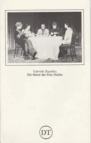 Deutsches Theater Göttingen, Norbert Baensch: Programmheft Die Moral der Frau Dulska Spielzeit 1981 / 82 Heft 499. 