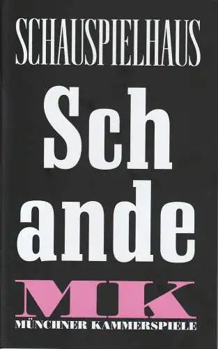 Münchner Kammerspiele, Schauspielhaus, Johan Simons, Jeroen Versteele, Julian Röder ( Probenfotos ): Programmheft SCHANDE nach John M. Coetzee. Premiere 20. Dezember 2013 Spielzeit 2013 / 14. 