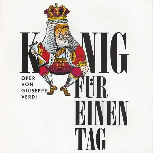 Allee Theater, Hamburger Kammeroper, Uwe Deeken, Christoph Runge: Programmheft KÖNIG FÜR EINEN TAG. Premiere 21. Oktober 1998. 