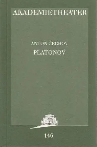 Burgtheater Wien, Akademietheater, Konrad Kuhn, Ulrike Zemme: Programmheft Anton Cechov: PLATONOV. Die Vaterlosen. Premiere 25. Oktober 1995 Akademietheater Spielzeit 1995 / 96. 