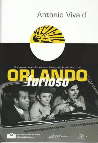 Bayerische Theaterakademie August Everding, Judith Altmann, Ursula Suwelack: Programmheft Antonio Vivaldi: Orlando furioso Bayerische Theaterakademie 2009. 