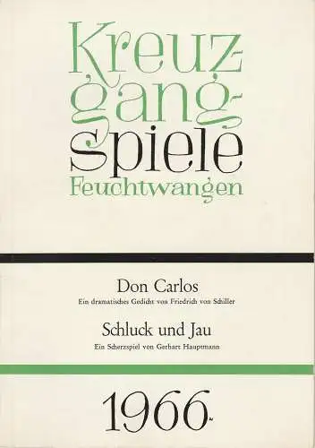 Kreuzgangfestspiele Feuchtwangen, Paul Keim, Hannes Keppler: Programmheft Kreuzgangfestspiele Feuchtwangen 1966. 