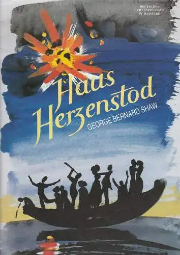 Deutsches Schauspielhaus in Hamburg, Gerd Schlesselmann, Propfe Michael: Programmheft Haus Herzenstod. Eine Phantasie englischer Themen nach russischer Manier ( Heartbreak House ) von George Bernard Shaw. Premiere 24. Oktober 1992. 