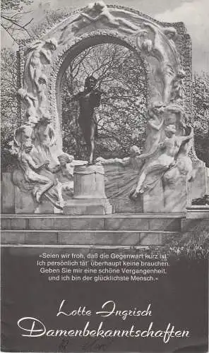 Städtische Bühnen Augsburg, Rudolf Stromberg, Bernd Steets: Programmheft Damenbekanntschaften von Lotte Ingrisch Premiere 24. März 1975 Spielzeit 1974 / 75 Heft 15. 