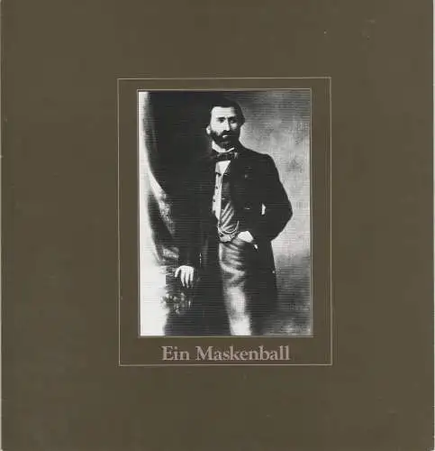 Hamburgische Staatsoper, Christoph von Dohnanyi, Peter Dannenberg: Programmheft Ein Maskenball. Oper von Giuseppe Verdi 30. März 1980 signiert. 