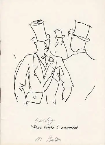 Renaissance-Theater: Programmheft Das letzte Testament von Sacha Guitry Renaissance-Theater 1965. 