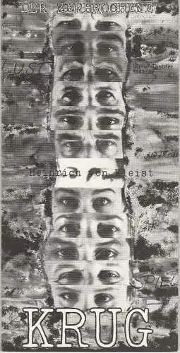 Ulmer Theater, Volkmar Clauß, Wilhelm Lades: Programmheft Kleist DER ZERBROCHNE KRUG Ulmer Theater 1984. 