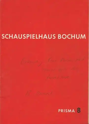 Schauspielhaus Bochum, Hans Schalla, Jochen Jachmann, Max Fritzsche: Programmheft Eine Dummheit macht auch der Gescheiteste. Komödie von Ostrowskij. PRISMA 8 Spielzeit 1960 / 61. 