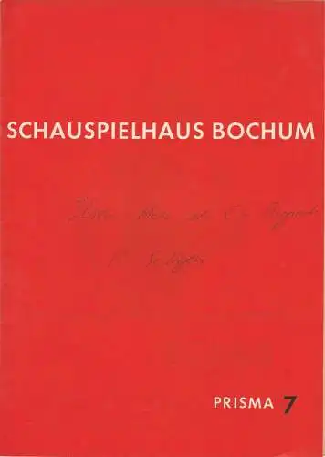 Schauspielhaus Bochum, Hans Schalla, Jochen Jachmann, Max Fritzsche: Programmheft NORA oder Ein Puppenheim von Henrik Ibsen PRISMA 7 Spielzeit 1960 / 61. 