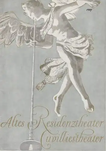 Bayerisches Staatsschauspiel, Helmut Henrichs, Gerhard Reuter: Programmheft MIRANDOLINA. Komödie von Carlo Goldoni Premiere 23. November 1964 Altes Residenztheater Cuvillies-Theater Spielzeit 1964 / 65. 