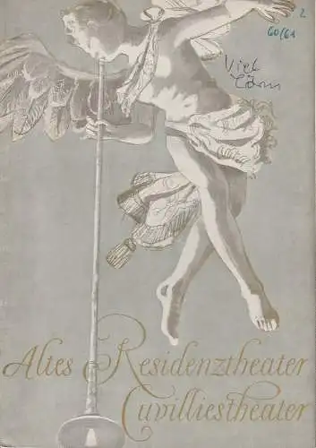 Bayerisches Staatsschauspiel, Helmut Henrichs, Eckart Stein: Programmheft VIEL LÄRM UM NICHTS Lustspiel von William Shakespeare. Premiere 22. Dezember 1960 Altes Residenztheater Cuvillies-Theater Spielzeit 1960 / 61 Heft 2. 