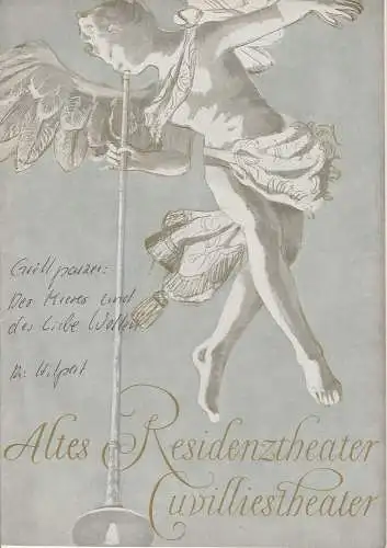 Bayerisches Staatsschauspiel, Helmut Henrichs, Gerhard Reuter: Programmheft Des Meeres und der Liebe Wellen Grillparzer Cuvillies-Theater 1965. 