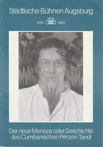 Städtische Bühnen Augsburg, Helge Thoma, Helmar von Hanstein, Heinrich Fürtinger, Joachim Putlitz: Programmheft Der neue Menoza oder Geschichte des Cumbanischen Prinzen Tandi. Komödie von Jacob.. 