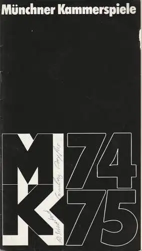 Münchner Kammerspiele, Hans-Reinhard Müller, Wolfgang Zimmermann: Programmheft DREYFUS  von Jean-Claude Grumberg. Premiere 13.11.1974 Schauspielhaus Spielzeit 1974 / 75 Heft 3. 
