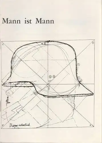 Schaubühne am Halleschen Ufer, Leni Langenscheidt, Jürgen Schitthelm, Klaus Weiffenbach: Programmheft Mann ist Mann. Lustspiel von Bertolt Brecht. Premiere 29. März 1965. 