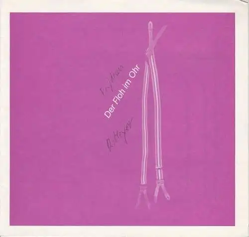 Stadttheater Pforzheim, Manfred Berben, Maria Hilchenbach: Programmheft Der Floh im Ohr von Georges Feydeau Pforzheim 1987. 