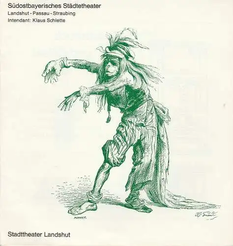 Südostbayerisches Städtetheater Landshut - Passau - Straubing, Klaus Schlette, Andrea Ott: Programmheft Sophokles: KÖNIG OIDIPUS Spielzeit 1971 / 72 Heft 4. 