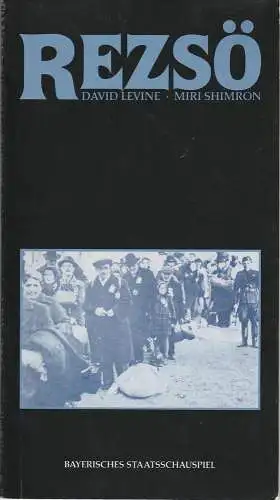 Bayerisches Staatsschauspiel, Günther Beelitz, Wilhelm Lades: Programmheft Uraufführung REZSÖ von David Levine und Miri Shimron Premiere 27. November 1987 Residenztheater Spielzeit 1987 / 88 Heft 25. 