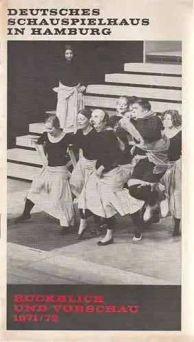 Deutsches Schauspielhaus in Hamburg, Rosemarie Clausen ( Fotos ): Rückblick und Vorschau 1971 / 72. 