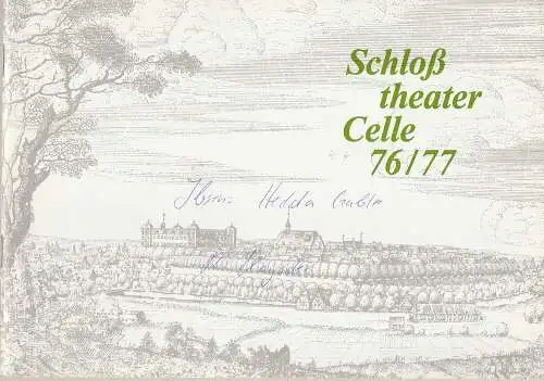 Schloßtheater Celle, Eberhard Johow, Gerhard Palder: Programmheft HEDDA GABLER von Henrik Ibsen Schloßtheater Celle 1976. 