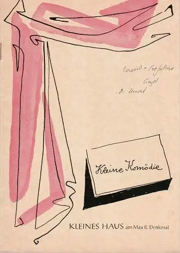 Kleine Komödie am Max II. Denkmal, Gerhard Metzner: Programmheft GEFALLENE ENGEL von Noel Coward Kleine Komödie am Max II. 1964. 