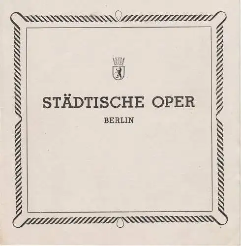 Städtische Oper Berlin: Programmheft OTHELLO. Oper von Giuseppe Verdi. Montag 2. Juni 1947. 