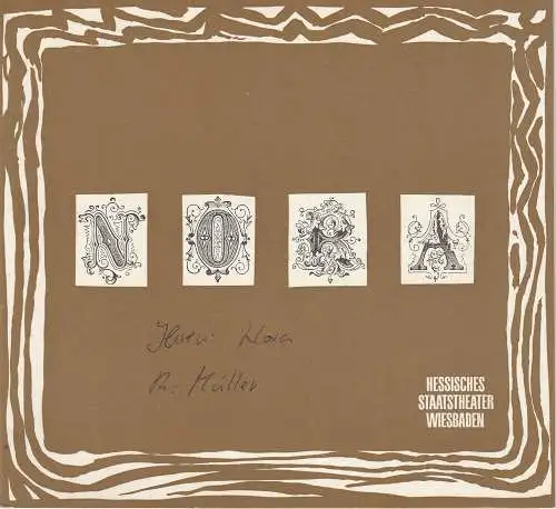 Hessisches Staatstheater Wiesbaden, Claus Helmut Drese, Rolf Hasselbrink, Ehrhard Reinicke: Programmheft NORA oder Ein Puppenheim. Schauspiel von Henrik Ibsen. Spielzeit 1963 / 64 Heft 8. 
