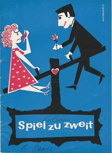 Renaissance - Theater Berlin: Programmheft Spiel zu zweit von William Gibson Renaissance - Theater Berlin 1960. 