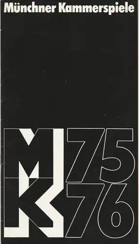 Münchner Kammerspiele, Hans-Reinhard Müller, Wolfgang Zimmermann: Programmheft Henrik Ibsen: GESPENSTER Münchner Kammerspiele 1975. 