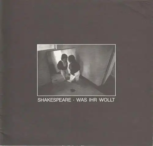 Stadttheater Pforzheim, Manfred Berben, Maria Hilchenbach: Programmheft ZWÖLFTE NACHT ODER WAS IHR WOLLT Shakespeare Pforzheim 1987. 