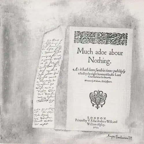 Stadttheater Luzern, Ulrich Meyer, Günter Langer, Marianne Parmiggiani: Programmheft VIEL LÄRM UM NICHTS. William Shakespeare Stadttheater Luzern 1979. 