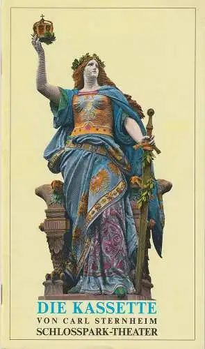 Staatliche Schauspielbühnen Berlins, Hans Lietzau, Rosemarie Koch, Peter Wilcke, Herbert Wernicke: Programmheft DIE KASSETTE. Komödie von Carl Sternheim. Premiere 9. Juni 1977 Schlosspark-Theater Spielzeit 1976 / 77 Heft 84. 